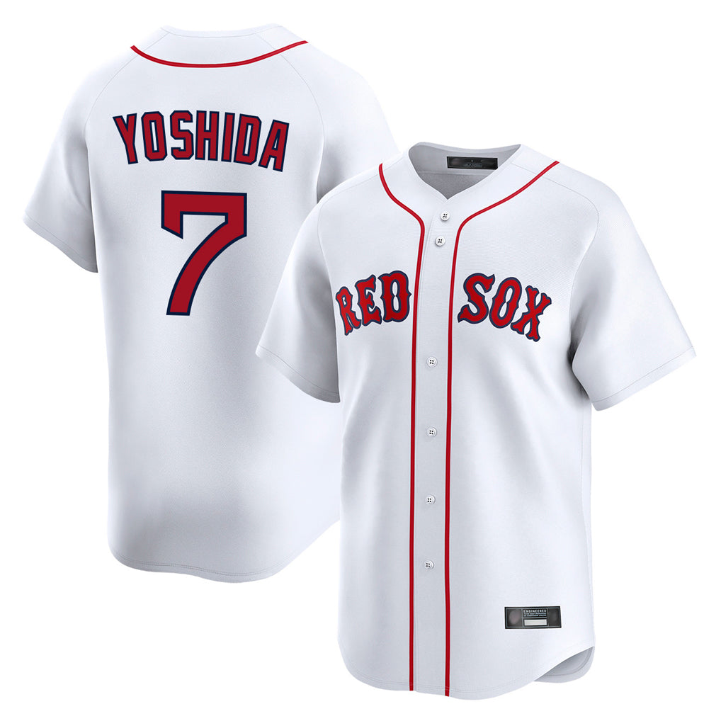 Elroe B.Red Sox #7 Masataka Yoshida Player White Limited Home Game Stitched Jersey