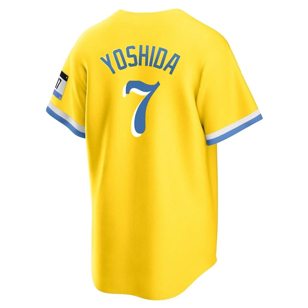 Elroe B.Red Sox #7 Masataka Yoshida Player Yellow Home Game Stitched Jerseys