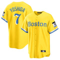 Elroe B.Red Sox #7 Masataka Yoshida Player Yellow Home Game Stitched Jersey