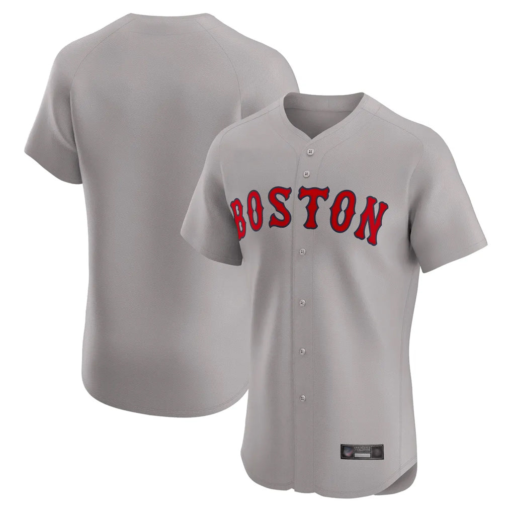 Elroe B.Red Sox Blank Player Gray Road Limited Elite Home Game Stitched Jerseys