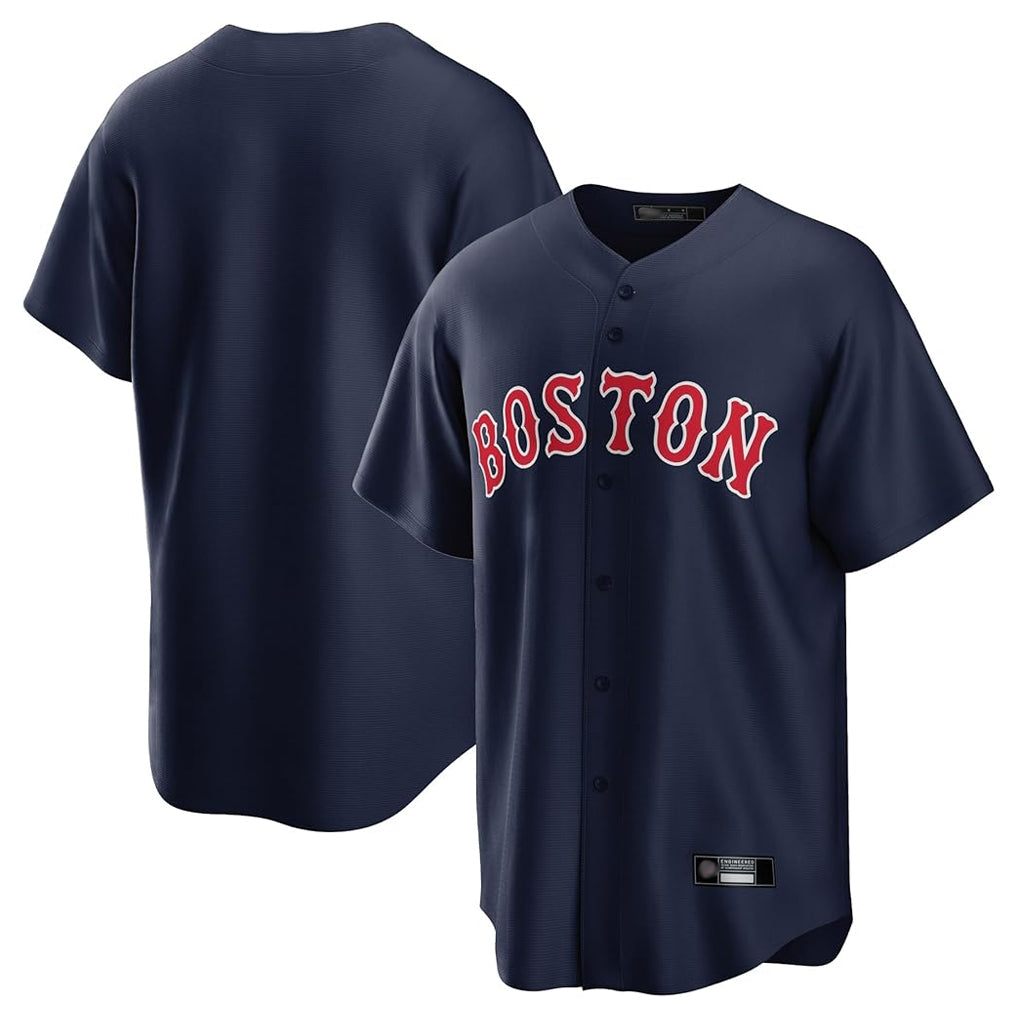 Elroe B.Red Sox Blank Player Navy Home Game Stitched Jerseys