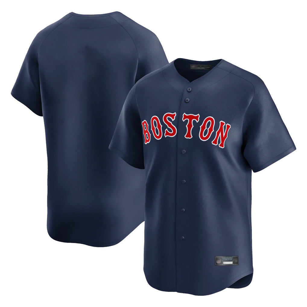 Elroe B.Red Sox Blank Player Navy Limited Home Game Stitched Jerseys