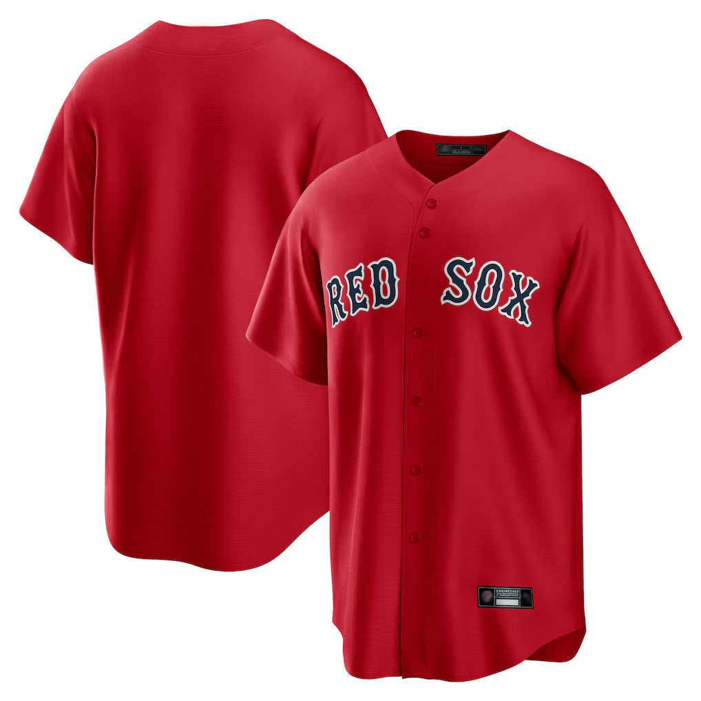 Elroe B.Red Sox Blank Player Red Home Game Stitched Jerseys