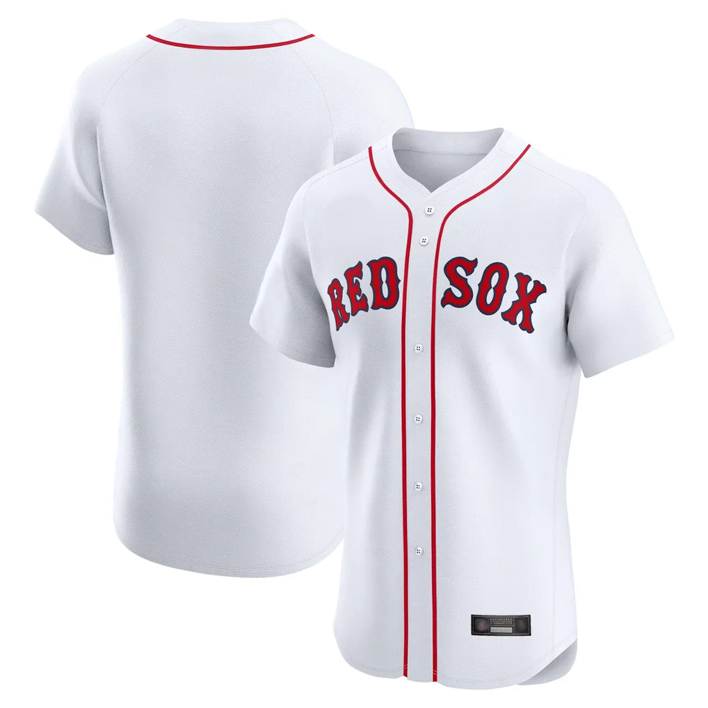 Elroe B.Red Sox Blank Player White Limited Elite Home Game Stitched Jerseys