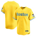 Elroe B.Red Sox Blank Player Yellow Limited Home Game Stitched Jerseys