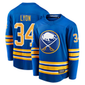 Elroe B.Sabres #34 Alex Lyon Royal Home Breakaway Stitched Jerseys