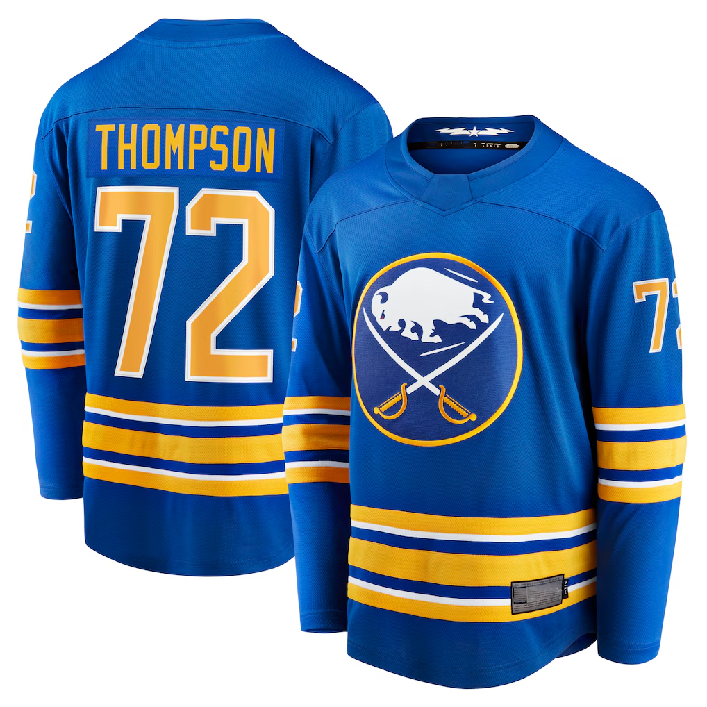 Elroe B.Sabres #72 Tage Thompson Royal Home Breakaway Player Stitched Jerseys