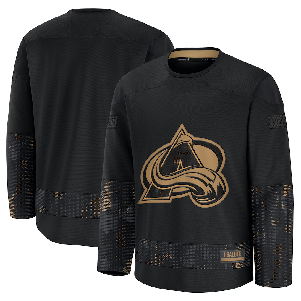 Elroe C.Avalanche Black 2024 Military Appreciation Practice Jerseys