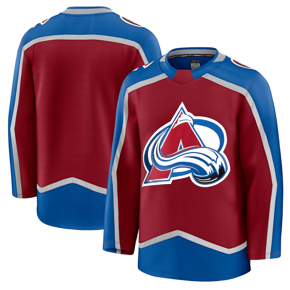 Elroe C.Avalanche Burgundy Home Premium Jerseys