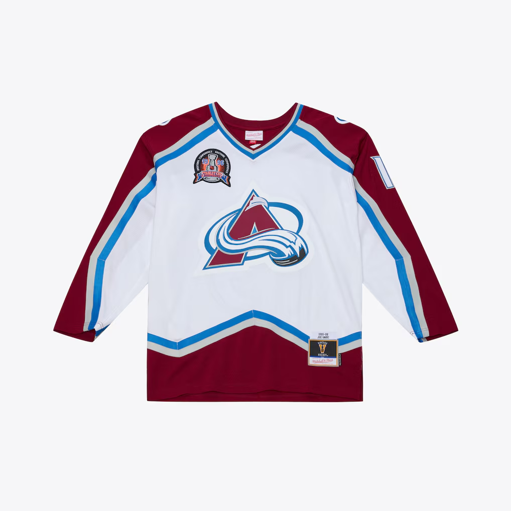 Elroe C.Avalanche Joe Sakic Mitchell & Ness White 1995 Power Play Jerseys