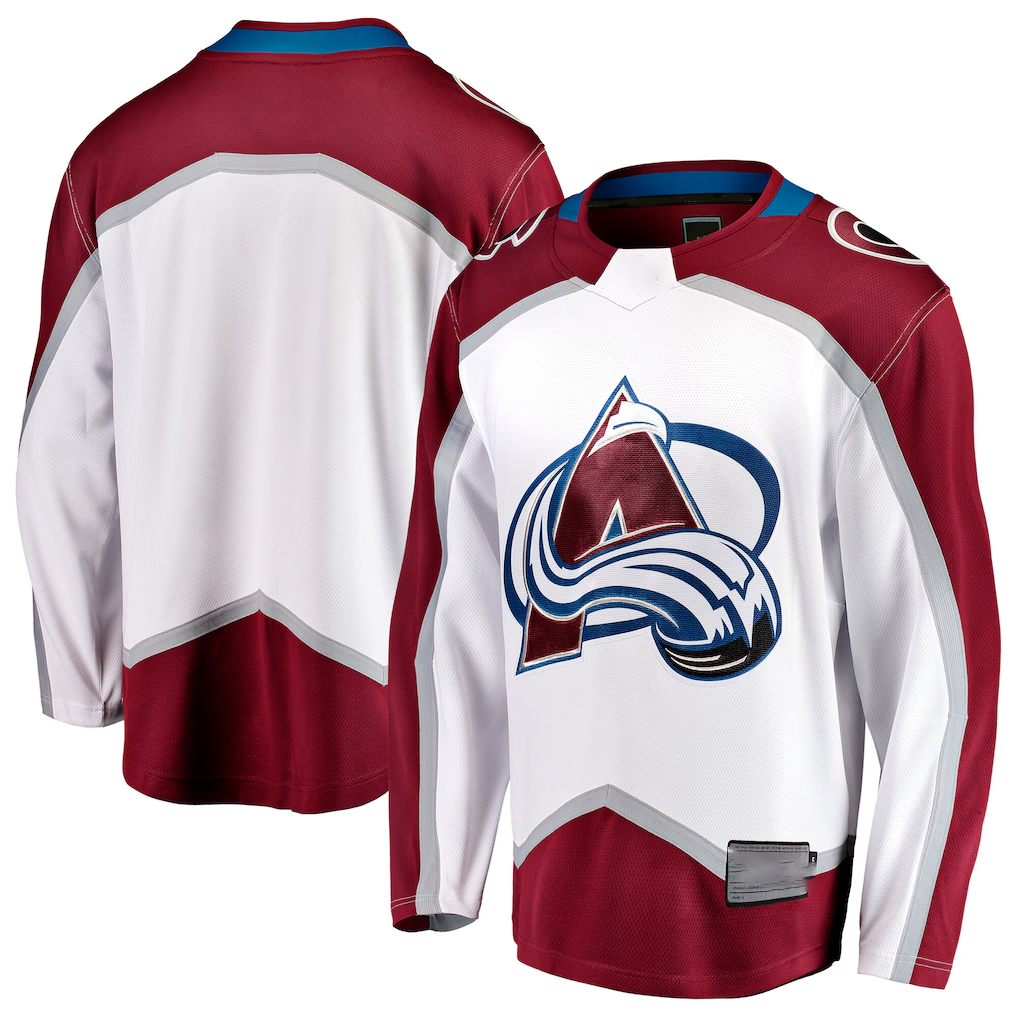 Elroe C.Avalanche White Away Breakaway Jerseys