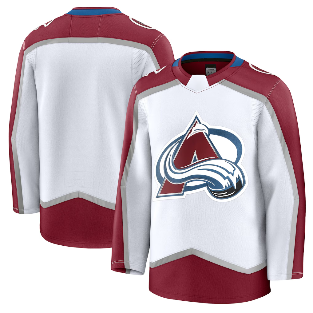 Elroe C.Avalanche White Away Premium Jerseys