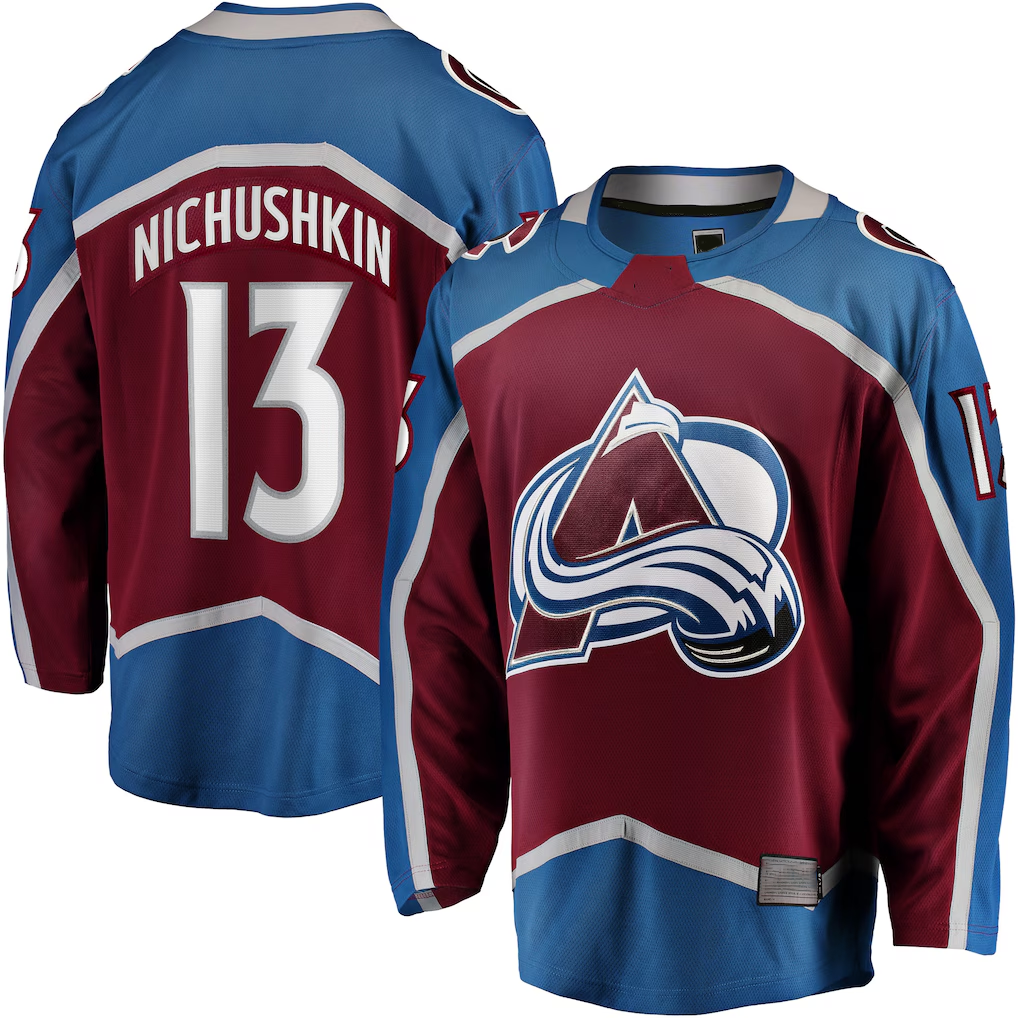 Elroe C.Avalanche #13 Valeri Nichushkin Burgundy Breakaway Player Jerseys