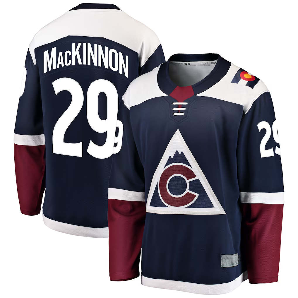 Elroe C.Avalanche #29 Nathan MacKinnon Navy Breakaway Jerseys