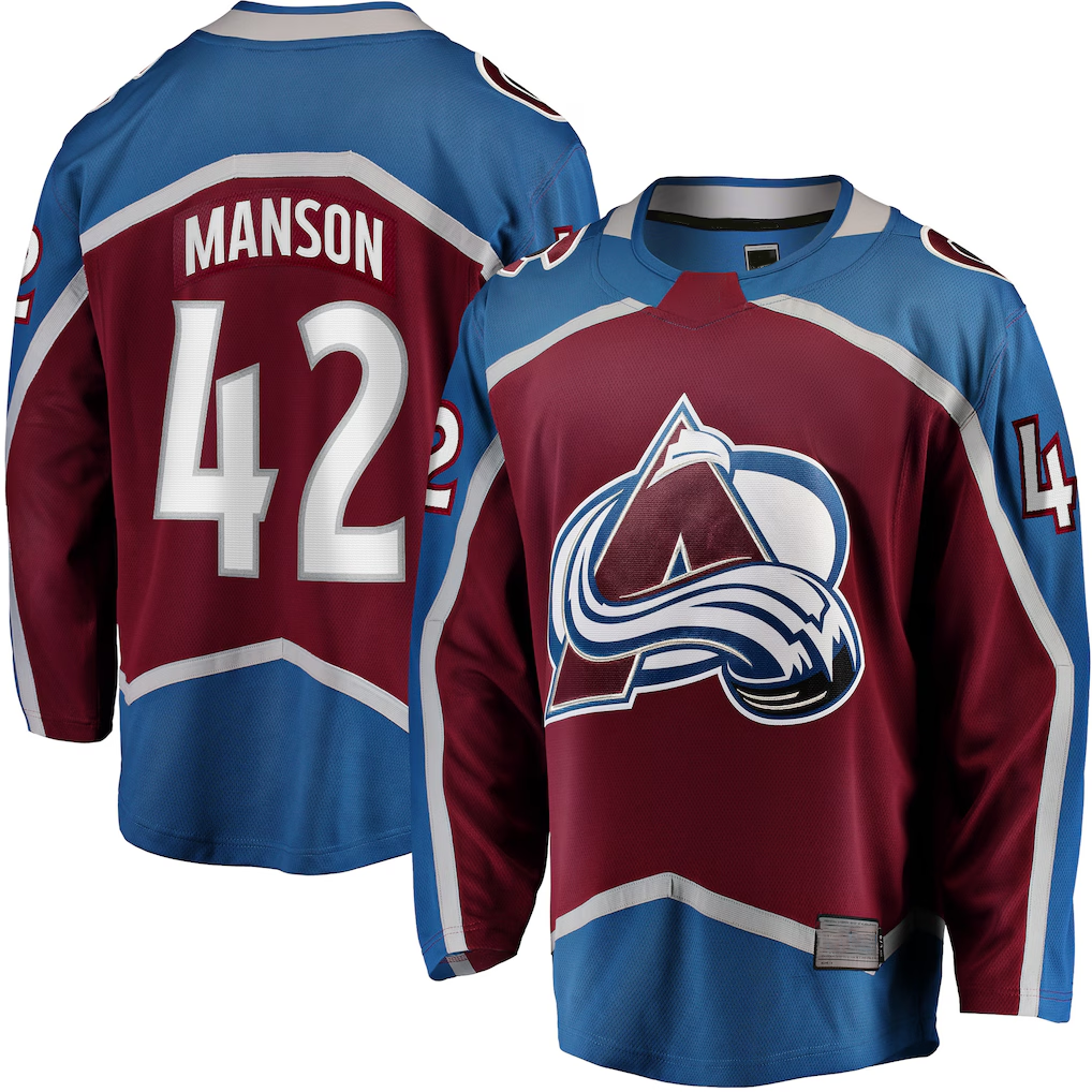 Elroe C.Avalanche #42 Josh Manson Burgundy Home Breakaway Player Jerseys