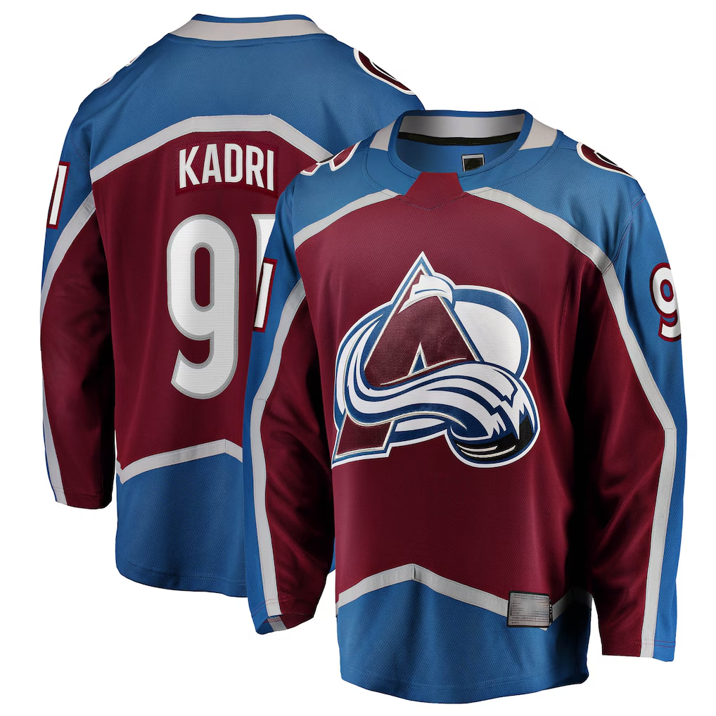 Elroe C.Avalanche #91 Nazem Kadri Burgundy Home Breakaway Jerseys