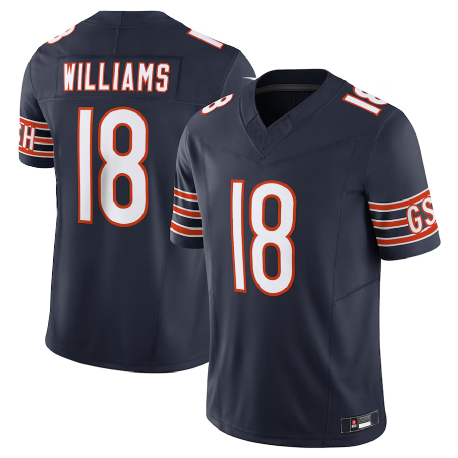 Elroe C.Bears #18 Caleb Williams Navy Vapor F.U.S.E. Limited Jersey Player Stitched Jerseys