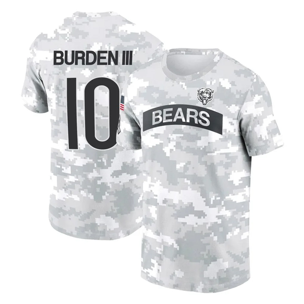 Elroe C.Bears #10 Luther Burden III Player Arctic Camo Salute to Service Performance T-Shirt Limited Stitched Jerseys