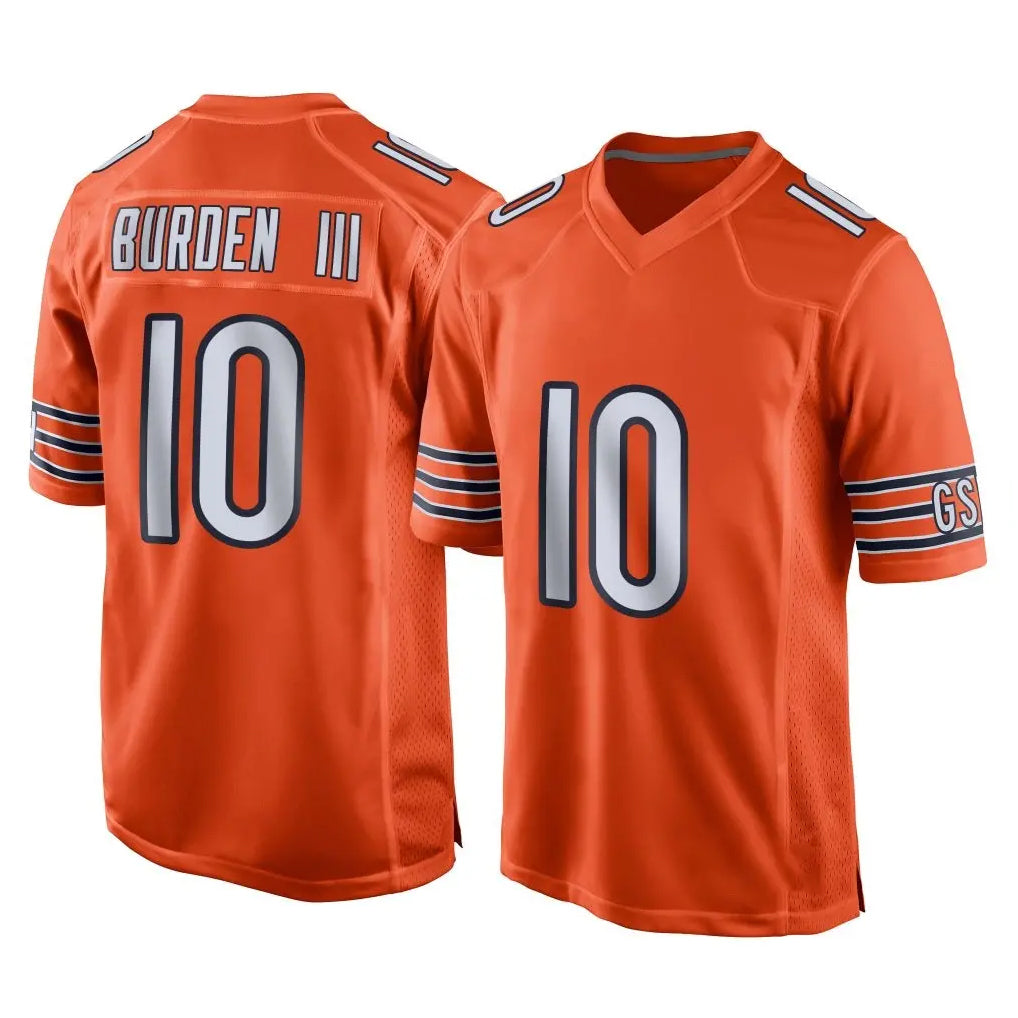 Elroe C.Bears #10 Luther Burden III Player Orange Home Game Stitched Jerseys