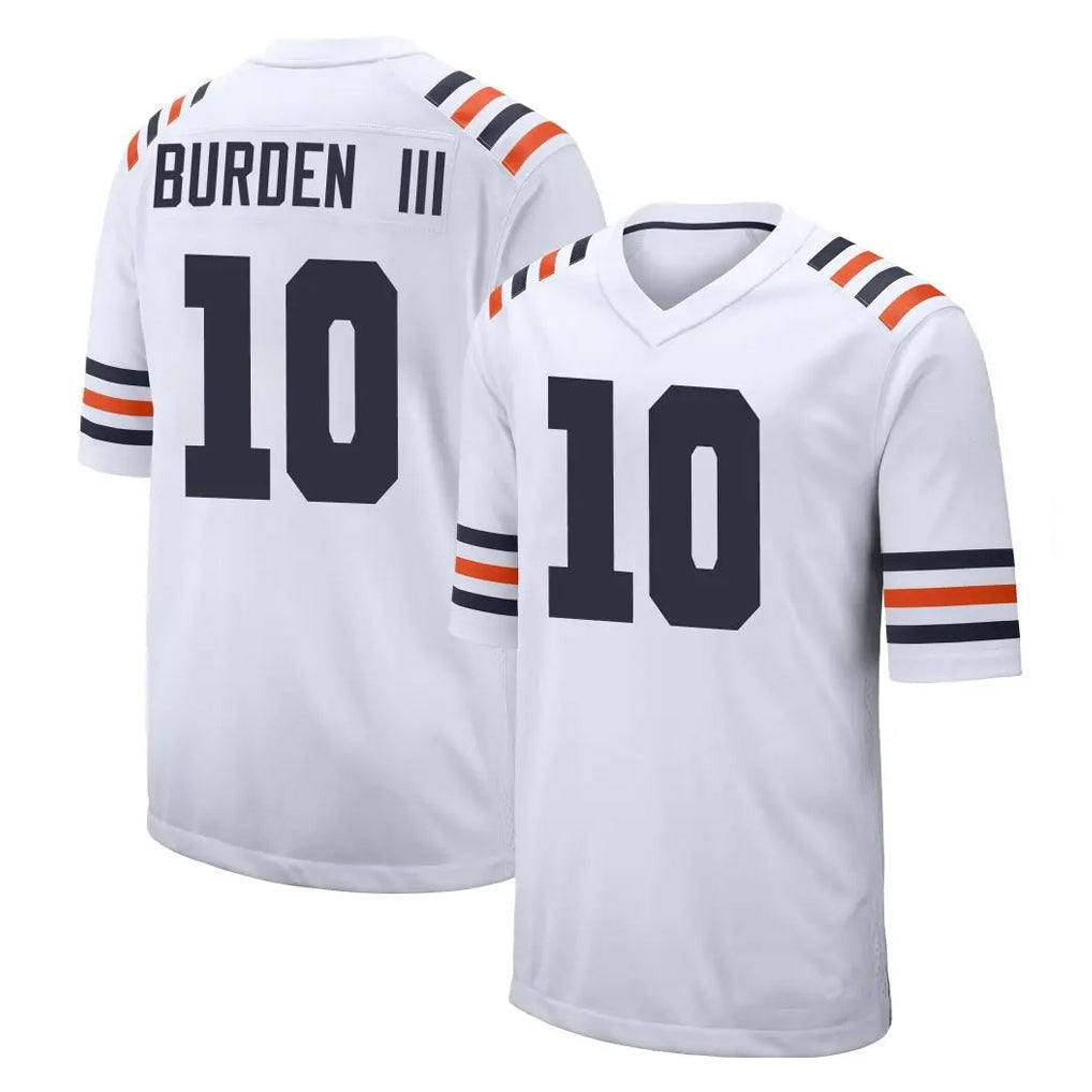Elroe C.Bears #10 Luther Burden III Player White Classic Home Game Stitched Jerseys