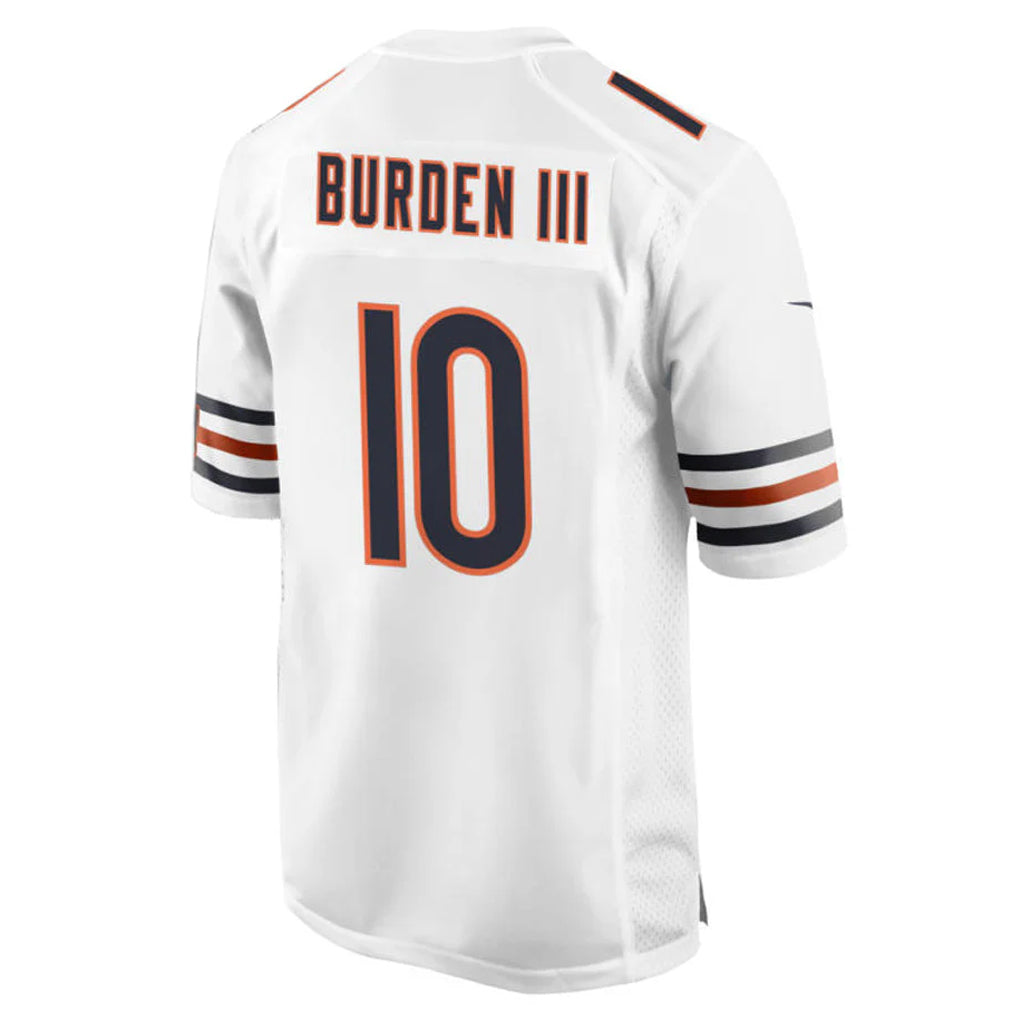 Elroe C.Bears #10 Luther Burden III Player White Home Game Stitched Jerseys