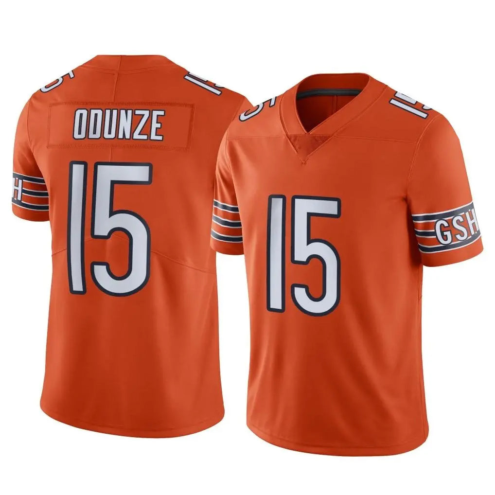 Elroe C.Bears #15 Rome Odunze Player Orange Alternate Vapor Limited Home Game Stitched Jerseys