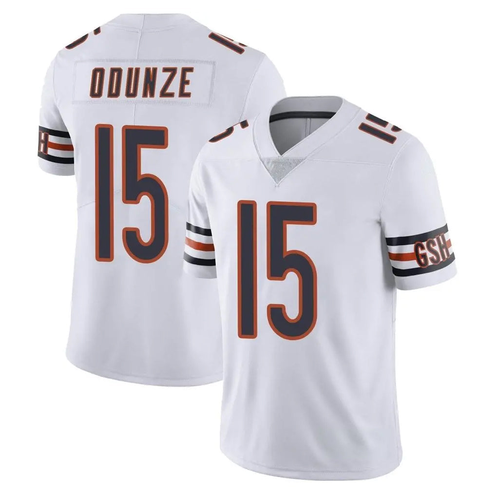 Elroe C.Bears #15 Rome Odunze Player White Vapor Untouchable Limited Home Game Stitched Jerseys