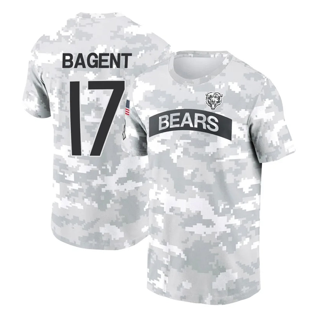 Elroe C.Bears #17 Tyson Bagent Player Arctic Camo Salute to Service Performance T-Shirt Limited Stitched Jerseys