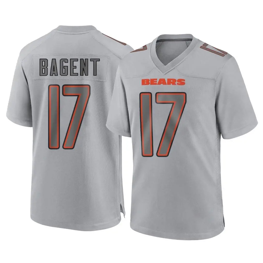 Elroe C.Bears #17 Tyson Bagent Player Gray Atmosphere Fashion Game Stitched Jerseys