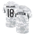 Elroe C.Bears #18 Caleb Williams Player Arctic Camo Salute to Service Performance T-Shirt Limited Stitched Jerseys