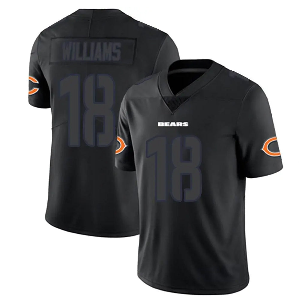 Elroe C.Bears #18 Caleb Williams Player Black Impact Limited Game Stitched Jerseys
