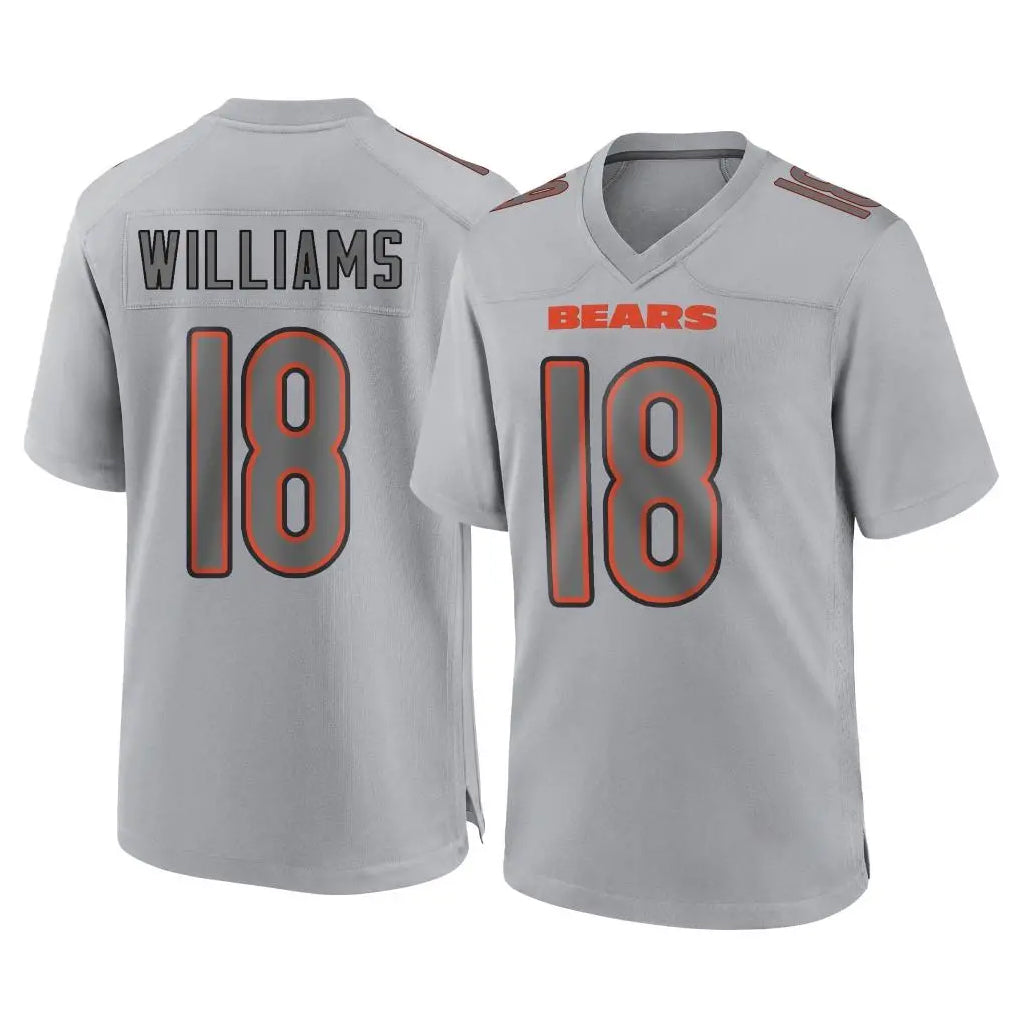 Elroe C.Bears #18 Caleb Williams Player Gray Atmosphere Fashion Game Stitched Jerseys