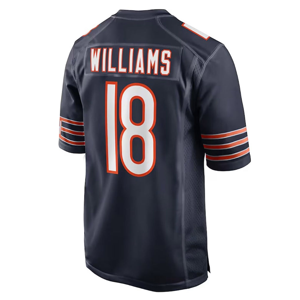 Elroe C.Bears #18 Caleb Williams Player Navy Home Game Stitched Jerseys