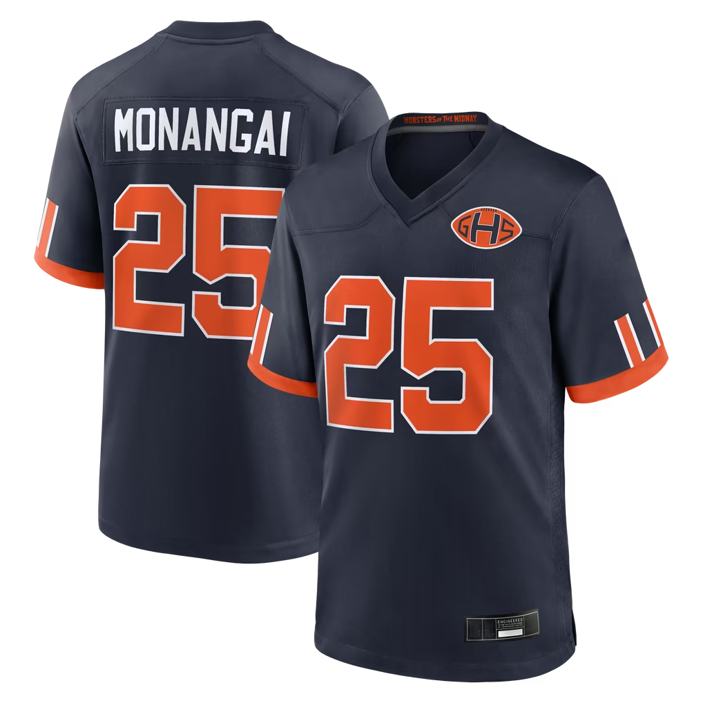 Elroe C.Bears #25 Kyle Monangai Navy 2026 Rivalries Collection Game Stitched Jerseys