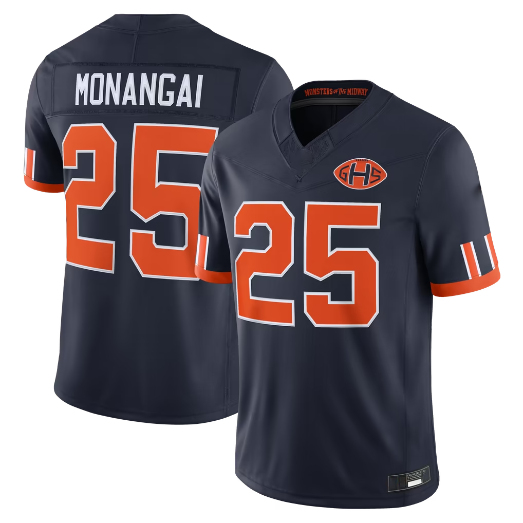 Elroe C.Bears #25 Kyle Monangai Navy 2026 Rivalries Collection Stitched Limited Stitched Jerseys