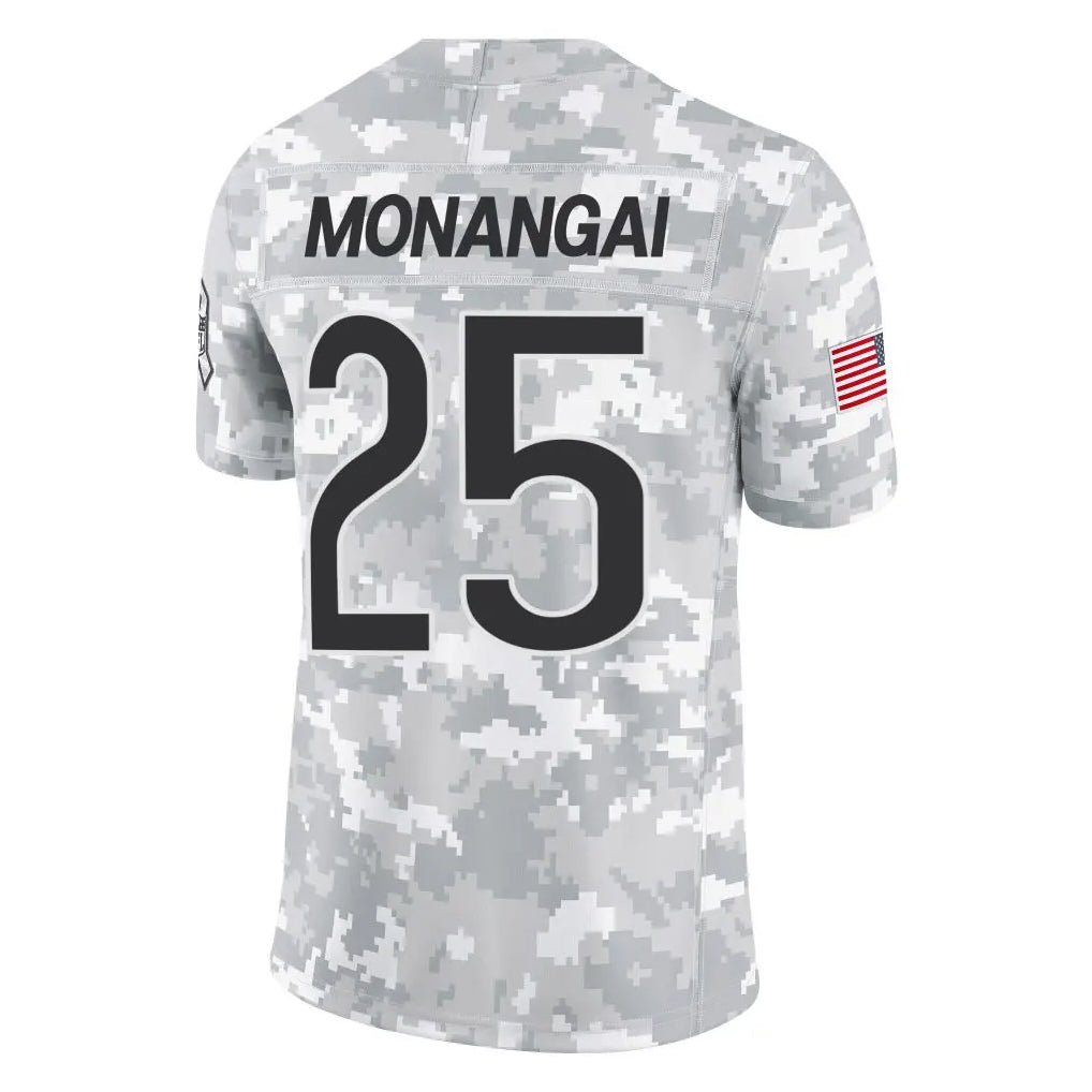 Elroe C.Bears #25 Kyle Monangai Player Arctic Camo Salute to Service Limited Stitched Jerseys