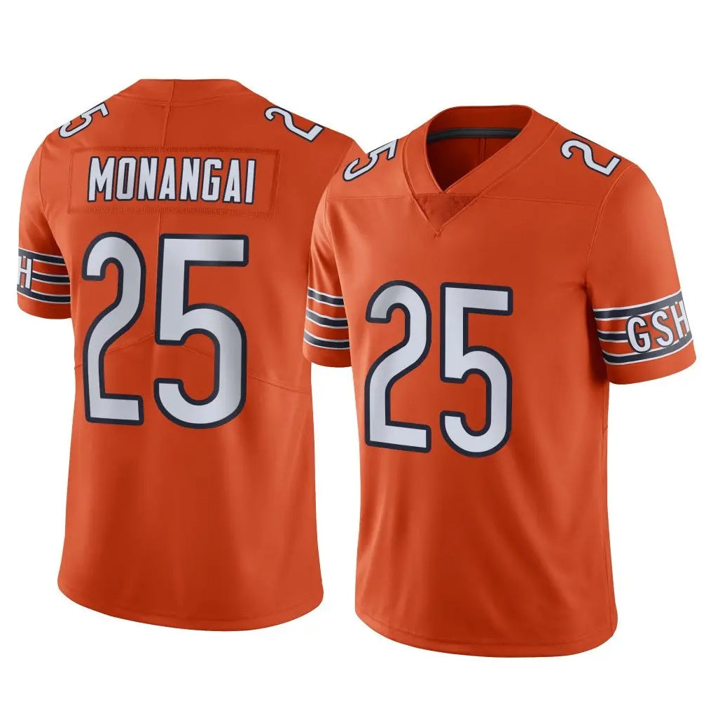 Elroe C.Bears #25 Kyle Monangai Player Orange Alternate Vapor Limited Home Game Stitched Jerseys