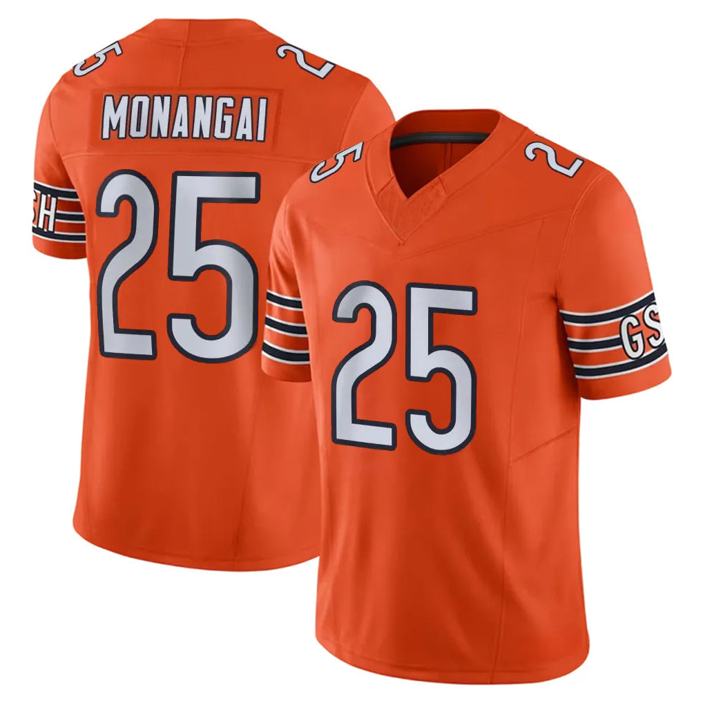 Elroe C.Bears #25 Kyle Monangai Player Orange Vapor F.U.S.E. Limited Home Game Stitched Jerseys