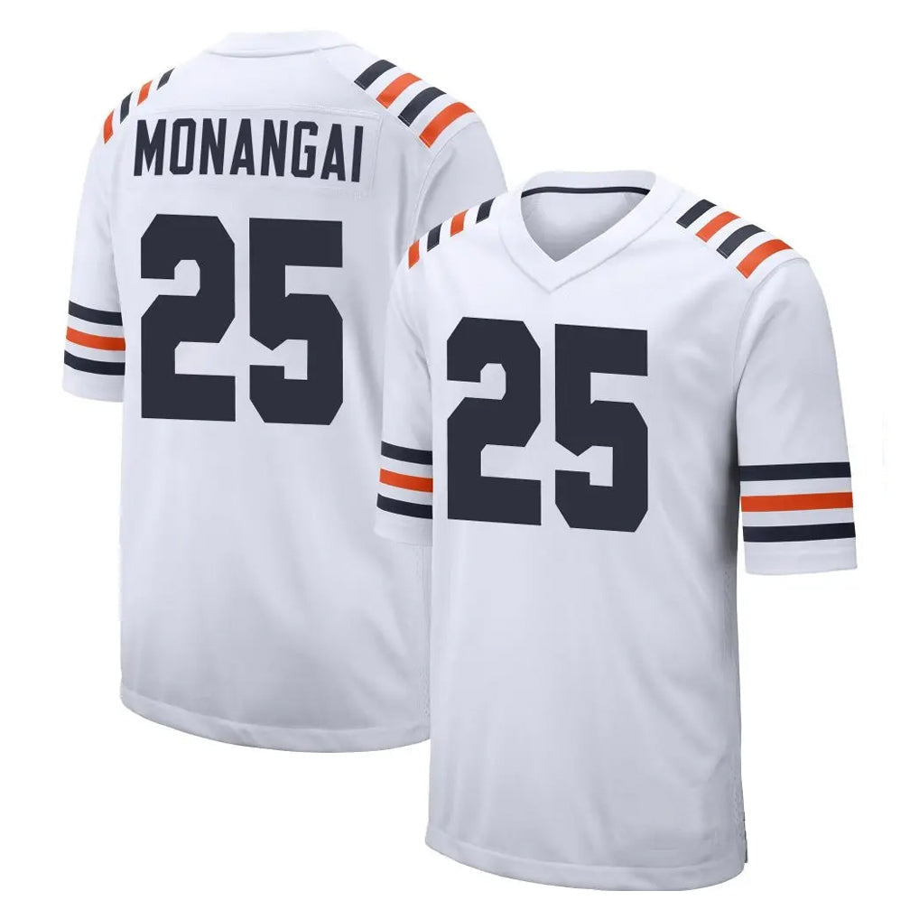 Elroe C.Bears #25 Kyle Monangai Player White Classic Home Game Stitched Jerseys