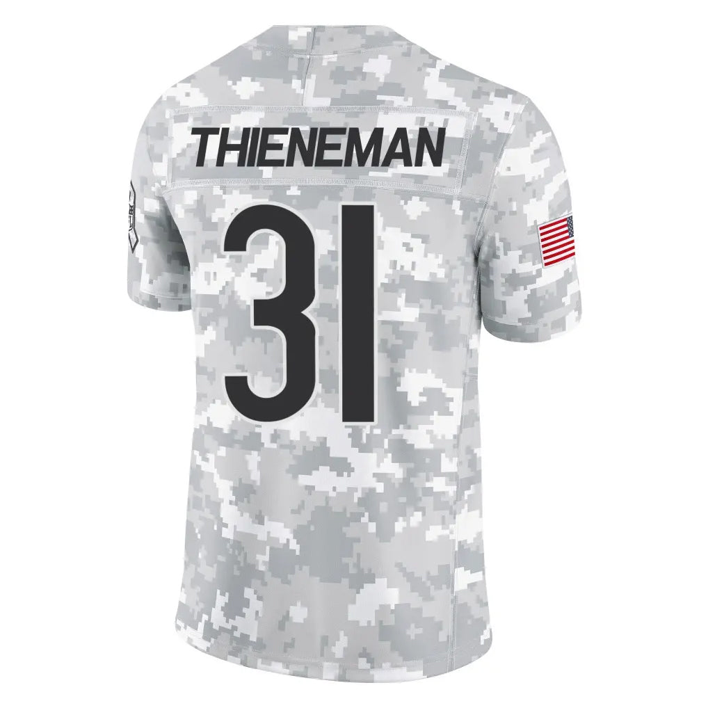 Elroe C.Bears #31 Dillon Thieneman Player Arctic Camo Salute to Service Limited Stitched Jerseys