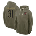 Elroe C.Bears #31 Dillon Thieneman Player Olive Salute to Service Pullover Hoodies Limited Stitched Jerseys