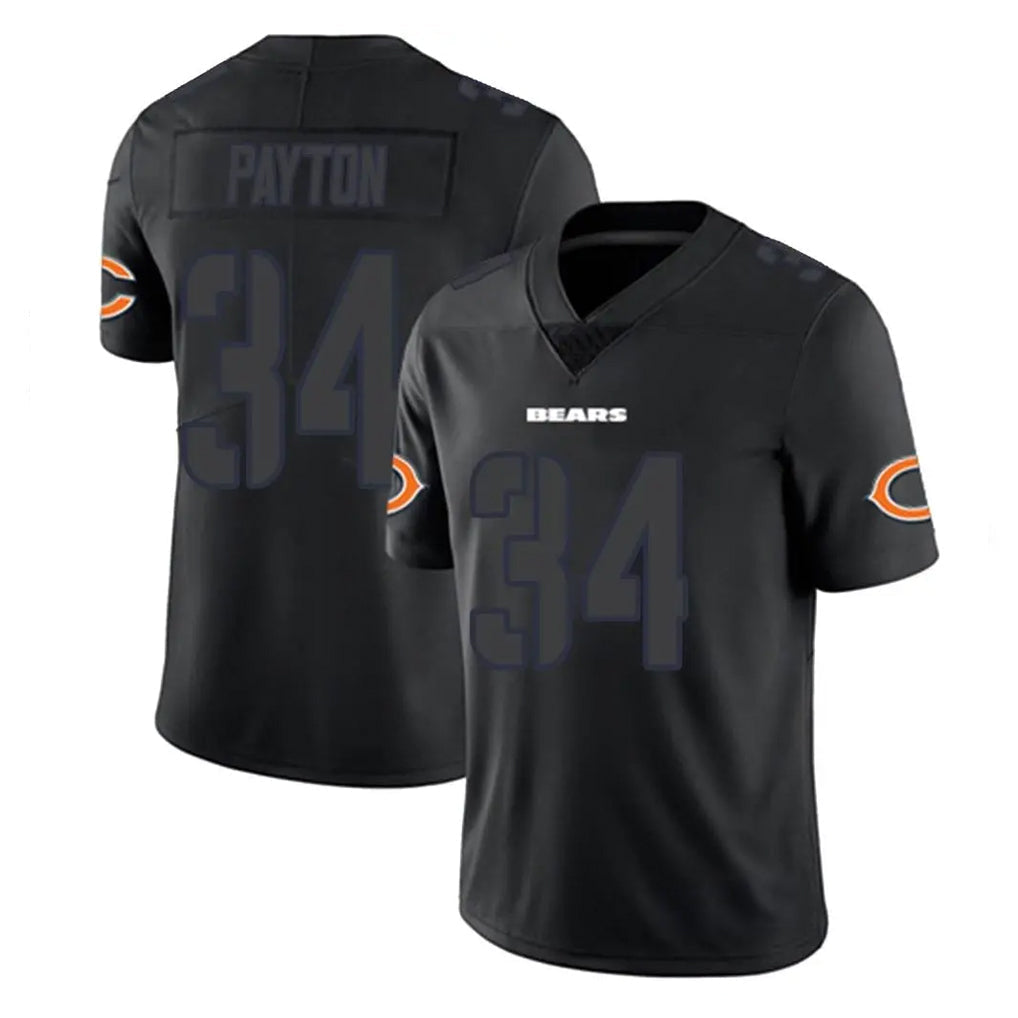 Elroe C.Bears #34 Walter Payton Player Black Impact Limited Game Stitched Jerseys