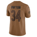 Elroe C.Bears #34 Walter Payton Player Brown Salute To Service Limited Stitched Jerseys