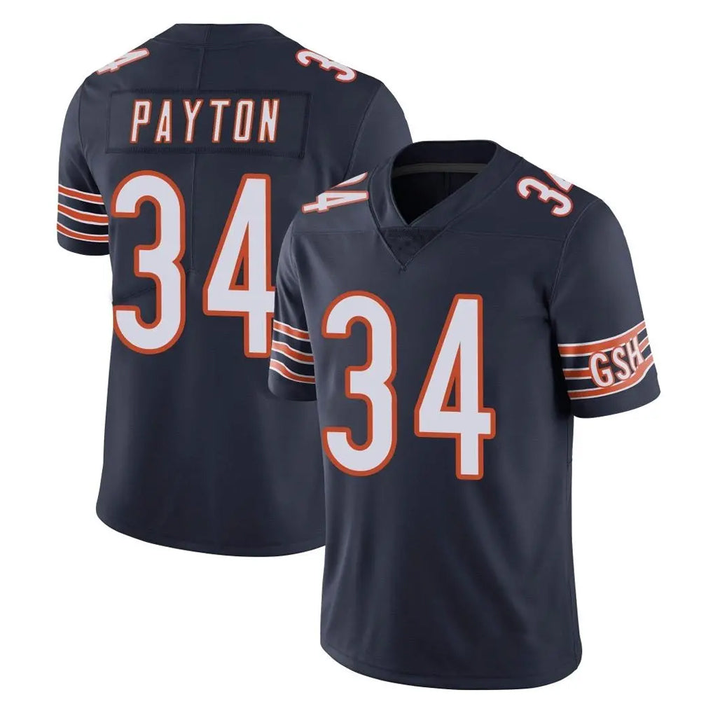 Elroe C.Bears #34 Walter Payton Player Navy Vapor Untouchable Limited Home Game Stitched Jerseys