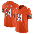 Elroe C.Bears #34 Walter Payton Player Orange Vapor F.U.S.E. Limited Home Game Stitched Jerseys