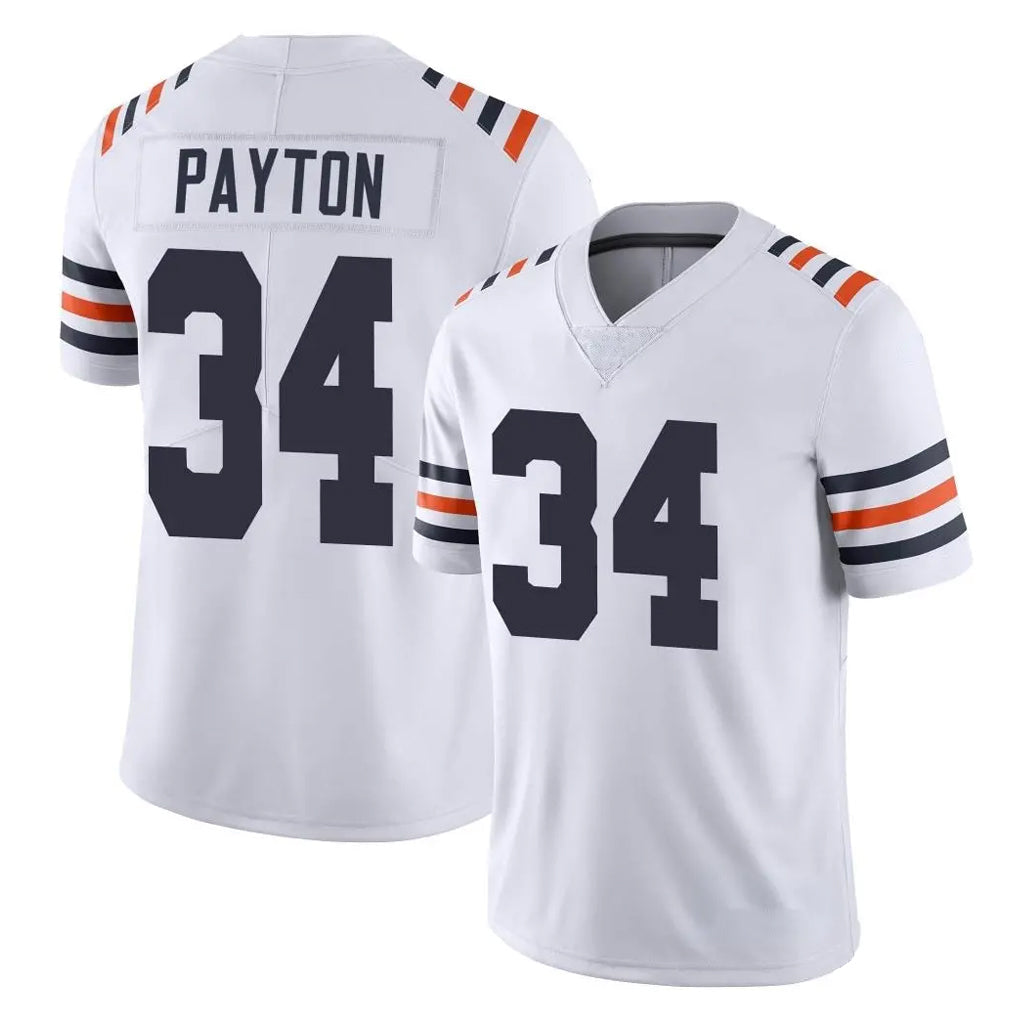 Elroe C.Bears #34 Walter Payton Player White Classic Vapor Limited Home Game Stitched Jerseys