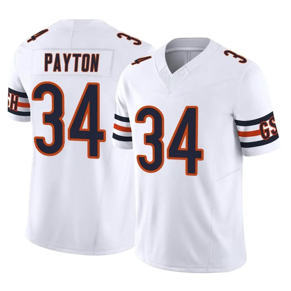 Elroe C.Bears #34 Walter Payton Player White Vapor F.U.S.E. Limited Home Game Stitched Jerseys