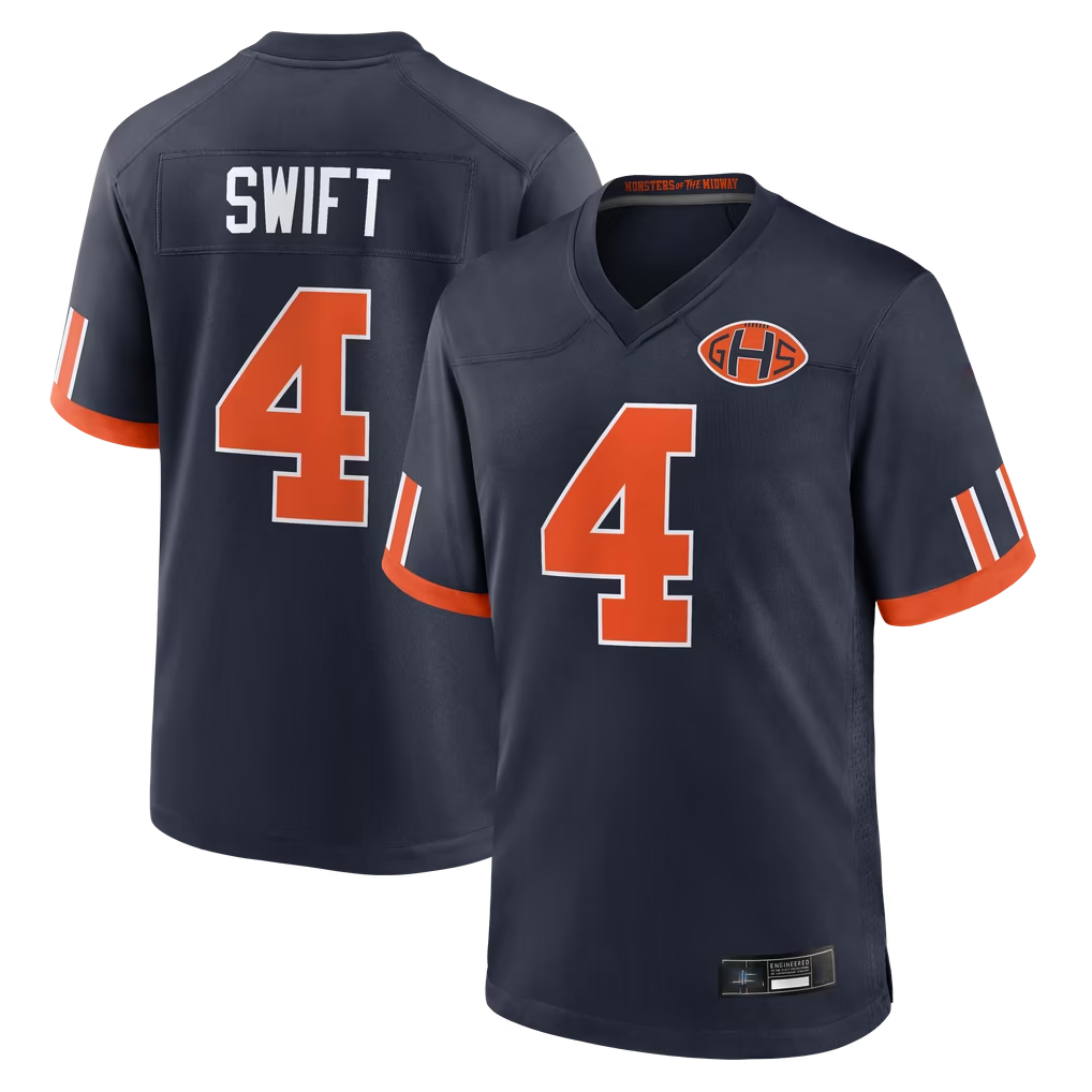 Elroe C.Bears #4 D'Andre Swift Navy 2026 Rivalries Collection Game Stitched Jerseys