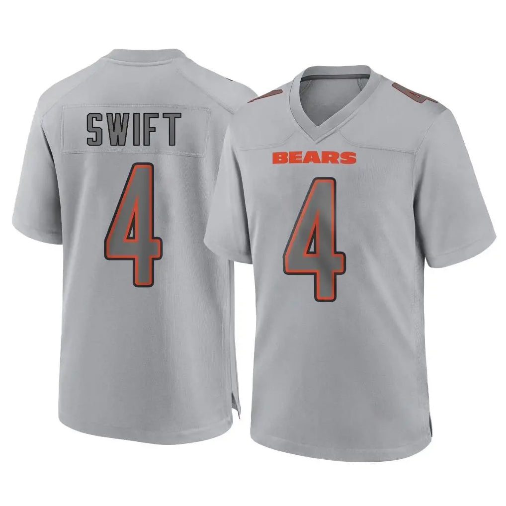 Elroe C.Bears #4 D'Andre Swift Player Gray Atmosphere Fashion Game Stitched Jerseys