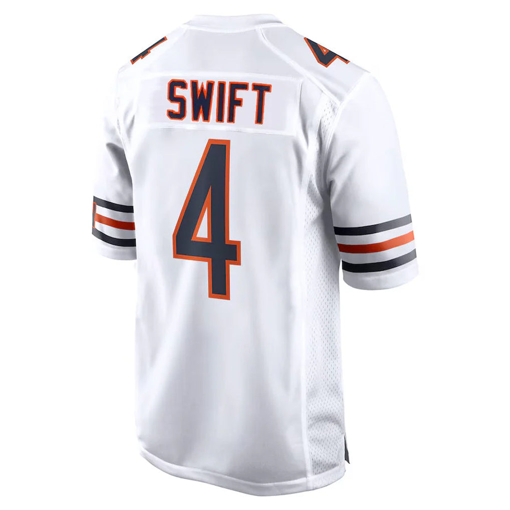 Elroe C.Bears #4 D'Andre Swift Player White Home Game Stitched Jerseys